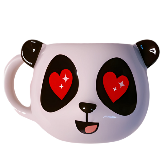 Ceramic Love Panda mug with heart eyes, cute panda coffee cup, perfect gift for romantic occasions, adorable animal-themed drinkware.
Love Panda ceramic mug with heart-eyed panda face, cozy tea cup for hot beverages, ideal for Valentine’s Day and cute gift ideas. 
Love Panda mug, charming ceramic coffee cup, perfect for cozy mornings and panda mug collections.
 ceramic cup with cute heart eyes design, great for gifting and adding charm to kitchen shelves.
Panda Pals - Love Panda - Snug Box