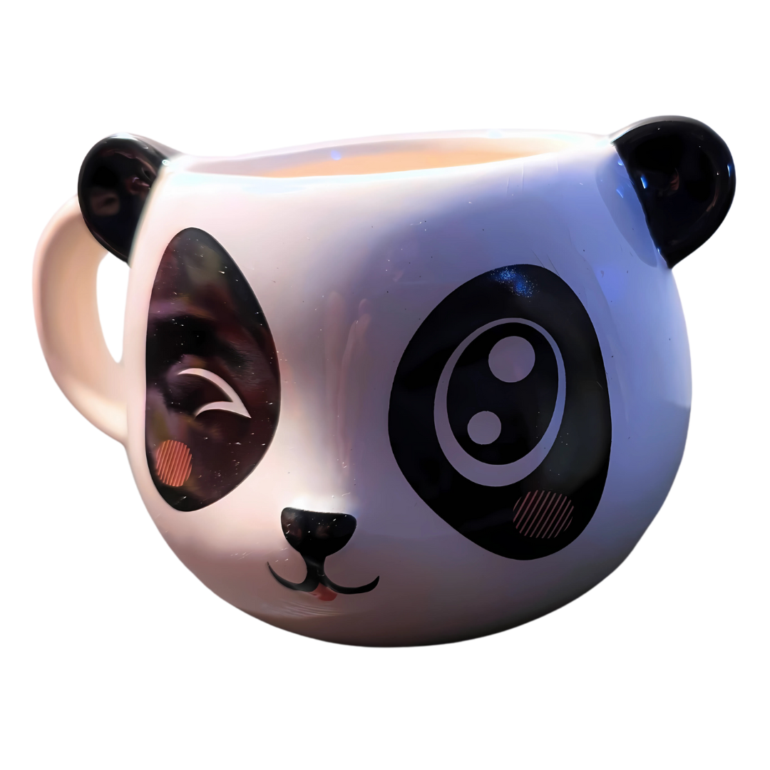 Wink Panda ceramic mug with playful winking expression, adorable tea cup for hot beverages, ideal for gifting and daily use.

Close-up of winking panda face on ceramic Wink Panda mug, charming animal-themed coffee cup, great for panda mug collections. Panda Pals - Wink Panda - Snug Box